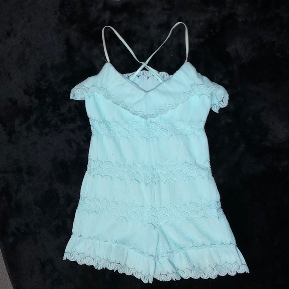 Guess - Turquoise Romper; Size XS - Picture 3 of 7